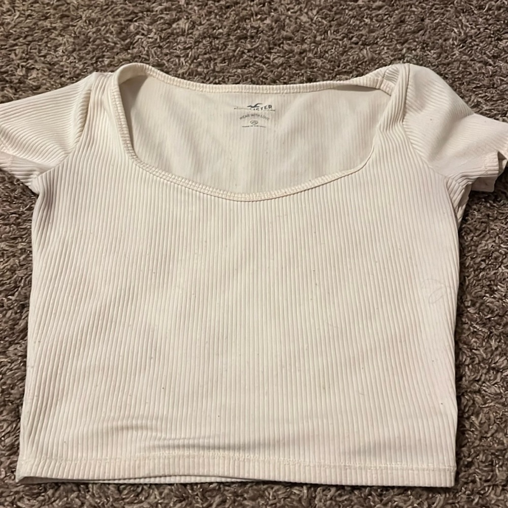 white crop top